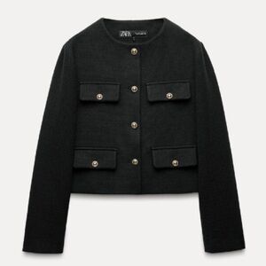 Zara flap blazer